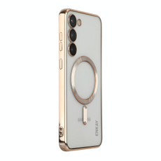 For Samsung Galaxy S23+ 5G ENKAY Electroplated MagSafe Shockproof TPU Phone Case with Lens Film(Gold) For Samsung Galaxy S23+ 5G ENKAY Electroplated MagSafe Shockproof TPU Phone Case with Lens Film(Gold)