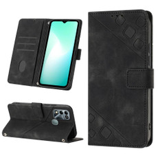 For Infinix Hot 11 Play / Hot 10 Play / Hot 9 Play Skin-feel Embossed Leather Phone Case(Black)