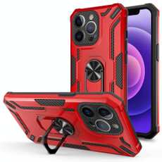 For iPhone 12 Warship Armor 2 in 1 Shockproof Phone Case(Red)