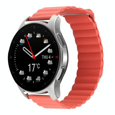 For Coros Apex 46mm/Apex Pro / Ticwatch Pro 3 22mm Magnetic Loop Leather Watch Band(Orange)