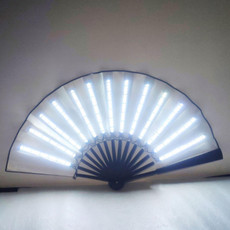 00021 LED Prom Lighting Folding Fan Bar Colorful Atmosphere Group Props, Color: White 00021 LED Prom Lighting Folding Fan Bar Colorful Atmosphere Group Props, Color: White