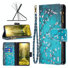 For Xiaomi 13 Lite / Civi 2 Colored Drawing Pattern Zipper Phone Leather Case(Plum Blossom)