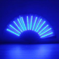 00021 LED Prom Lighting Folding Fan Bar Colorful Atmosphere Group Props, Color: Blue Flashing 00021 LED Prom Lighting Folding Fan Bar Colorful Atmosphere Group Props, Color: Blue Flashing