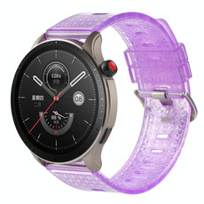 For Huawei Watch GT 2e 22mm Transparent Shiny Diamond TPU Watch Band(Purple)