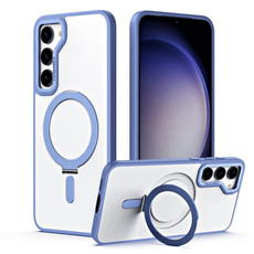 For Samsung Galaxy S23 5G Skin Feel MagSafe Shockproof Phone Case with Holder(Sierra Blue) For Samsung Galaxy S23 5G Skin Feel MagSafe Shockproof Phone Case with Holder(Sierra Blue)