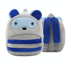 Zoo Series Plush Backpack Cute Children School Bag Shoulder Bag(Raccoon)
