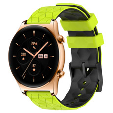 For Honor Watch GS 3 22mm Football Pattern Two-Color Silicone Watch Band(Lime Green + Black) For Honor Watch GS 3 22mm Football Pattern Two-Color Silicone Watch Band(Lime Green + Black)