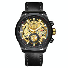 VAVA VOOM 2311P-JH2 Black Shell Belt Men Waterproof Sports Luminous Calendar Casual Quartz Hollow Watch VAVA VOOM 2311P-JH2 Black Shell Belt Men Waterproof Sports Luminous Calendar Casual Quartz Hollow Watch