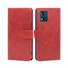 For Motorola Moto E13 4G Calf Texture Buckle Flip Leather Phone Case(Red) For Motorola Moto E13 4G Calf Texture Buckle Flip Leather Phone Case(Red)