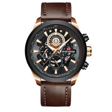 VAVA VOOM 2311P-FK Rose Gold Shell Brown Belt Men Waterproof Sports Luminous Calendar Casual Quartz Hollow Watch VAVA VOOM 2311P-FK Rose Gold Shell Brown Belt Men Waterproof Sports Luminous Calendar Casual Quartz Hollow Watch
