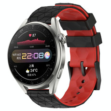 For Huawei Watch 3 Pro 22mm Football Pattern Two-Color Silicone Watch Band(Black+Red) For Huawei Watch 3 Pro 22mm Football Pattern Two-Color Silicone Watch Band(Black+Red)