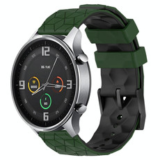 For Xiaomi MI Watch Color 22mm Football Pattern Two-Color Silicone Watch Band(Armygreen+Black) For Xiaomi MI Watch Color 22mm Football Pattern Two-Color Silicone Watch Band(Armygreen+Black)