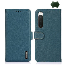 For Sony Xperia 10 IV KHAZNEH Litchi Genuine Leather Phone Case(Green) For Sony Xperia 10 IV KHAZNEH Litchi Genuine Leather Phone Case(Green)