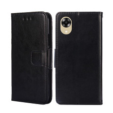 For OPPO A17k Crystal Texture Leather Phone Case(Black) For OPPO A17k Crystal Texture Leather Phone Case(Black)