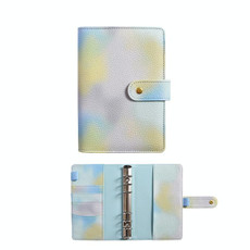 A6 PU Leather Macaron Notebook Symphony Pearl Paper Loose-leaf Cash Budget Book(Blue) A6 PU Leather Macaron Notebook Symphony Pearl Paper Loose-leaf Cash Budget Book(Blue)