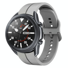 For Samsung Galaxy Watch3 45mm 22mm Loop Silicone Watch Band(Grey)