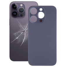 Easy Replacement Big Camera Hole Glass Back Battery Cover for iPhone 14 Pro(Purple)