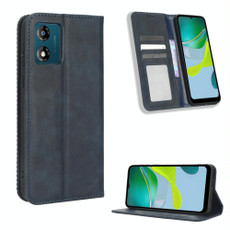 For Motorola Moto E13 4G Magnetic Buckle Retro Texture Leather Phone Case(Blue) For Motorola Moto E13 4G Magnetic Buckle Retro Texture Leather Phone Case(Blue)