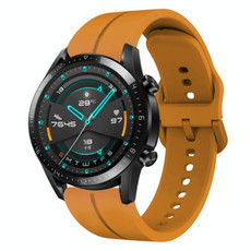 For Huawei GT2 46mm 22mm Loop Silicone Watch Band(Amber Yellow) For Huawei GT2 46mm 22mm Loop Silicone Watch Band(Amber Yellow)