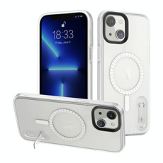 For iPhone 14 Terminator MagSafe Magnetic Holder Phone Case(Transparent)