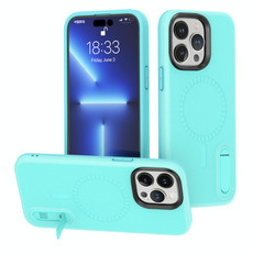For iPhone 14 Pro Terminator MagSafe Magnetic Holder Phone Case(Mint Green)