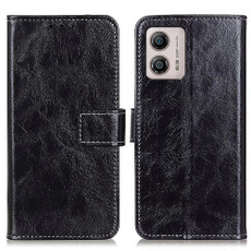 For Motorola Moto G53 5G Retro Crazy Horse Texture Leather Phone Case(Black)