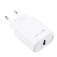 LZ-2117 18W QC3.0 3.1A USB Fast Charger, EU Plug(White)