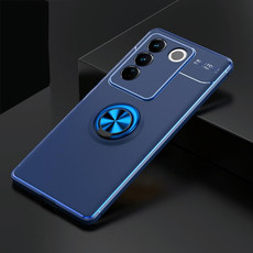 For vivo S16 Metal Ring Holder 360 Degree Rotating TPU Case(Blue+Blue)