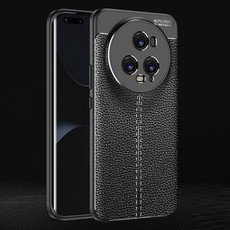 For Honor Magic5 Pro Litchi Texture Shockproof TPU Phone Case(Black) For Honor Magic5 Pro Litchi Texture Shockproof TPU Phone Case(Black)