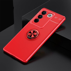 For vivo S16 Metal Ring Holder 360 Degree Rotating TPU Case(Red+Red)