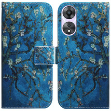 For OPPO A58 Coloured Drawing Flip Leather Phone Case(Apricot)