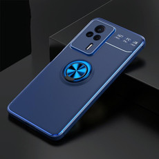 For Xiaomi Redmi K60E Metal Ring Holder 360 Degree Rotating TPU Case(Blue+Blue)