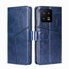 For Xiaomi 13 Geometric Stitching Horizontal Flip Leather Phone Case(Blue) For Xiaomi 13 Geometric Stitching Horizontal Flip Leather Phone Case(Blue)