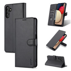 For Samsung Galaxy A14 5G AZNS Skin Feel Calf Texture Flip Leather Phone Case(Black)