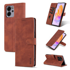 For Honor 80 SE AZNS Skin Feel Calf Texture Flip Leather Phone Case(Brown) For Honor 80 SE AZNS Skin Feel Calf Texture Flip Leather Phone Case(Brown)
