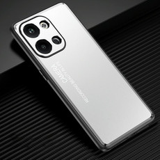 For OPPO Reno9 Pro Frosted Metal Phone Case(Silver)