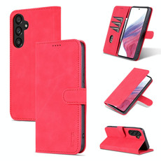 For Samsung Galaxy A34 5G AZNS Skin Feel Calf Texture Flip Leather Phone Case(Red)