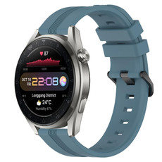 For Huawei Watch 3 Pro New 22mm Concave Striped Slicone Watch Band(Rock Cyan) For Huawei Watch 3 Pro New 22mm Concave Striped Slicone Watch Band(Rock Cyan)