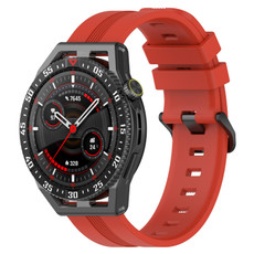 For Huawei Watch GT3 SE 22mm Concave Striped Slicone Watch Band(Red) For Huawei Watch GT3 SE 22mm Concave Striped Slicone Watch Band(Red)