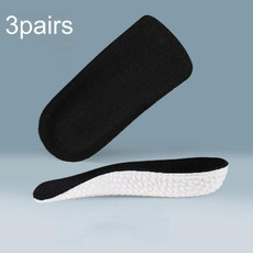 3pairs Boost Half Height Increase Shoe Insoles For Men Women,Spec: 1.5cm Black(Free Size)
