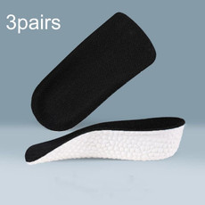 3pairs Boost Half Height Increase Shoe Insoles For Men Women,Spec:  3.5cm Black(Free Size)
