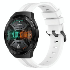 For Huawei Watch GT 2E 22mm Concave Striped Slicone Watch Band(White) For Huawei Watch GT 2E 22mm Concave Striped Slicone Watch Band(White)