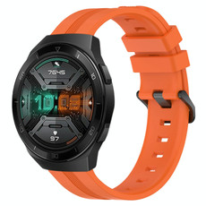 For Huawei Watch GT 2E 22mm Concave Striped Slicone Watch Band(Orange) For Huawei Watch GT 2E 22mm Concave Striped Slicone Watch Band(Orange)