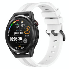 For Huawei Watch GT Runner 22mm Concave Striped Slicone Watch Band(White) For Huawei Watch GT Runner 22mm Concave Striped Slicone Watch Band(White)