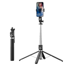 360-degree Rotating Foldable Bluetooth Selfie Sticks Live Stand, Spec: P220 TK (Single Clip)