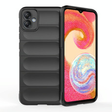 For Samsung Galaxy A04e 4G Magic Shield TPU + Flannel Phone Case(Black)