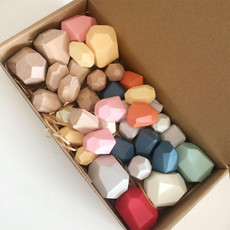 36 Grains Combination Children Early Teachings Stack Stone Building Blocks Wood Stack Stone Toys