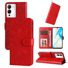 For Infinix Note 12 / G96 Embossed Sunflower Leather Phone Case(Red) For Infinix Note 12 / G96 Embossed Sunflower Leather Phone Case(Red)