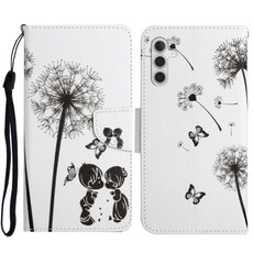 For Samsung Galaxy A54 Colored Drawing Pattern Leather Phone Case(Dandelion) For Samsung Galaxy A54 Colored Drawing Pattern Leather Phone Case(Dandelion)