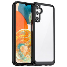 For Samsung Galaxy A14 4G Colorful Series Acrylic + TPU Phone Case(Black) For Samsung Galaxy A14 4G Colorful Series Acrylic + TPU Phone Case(Black)